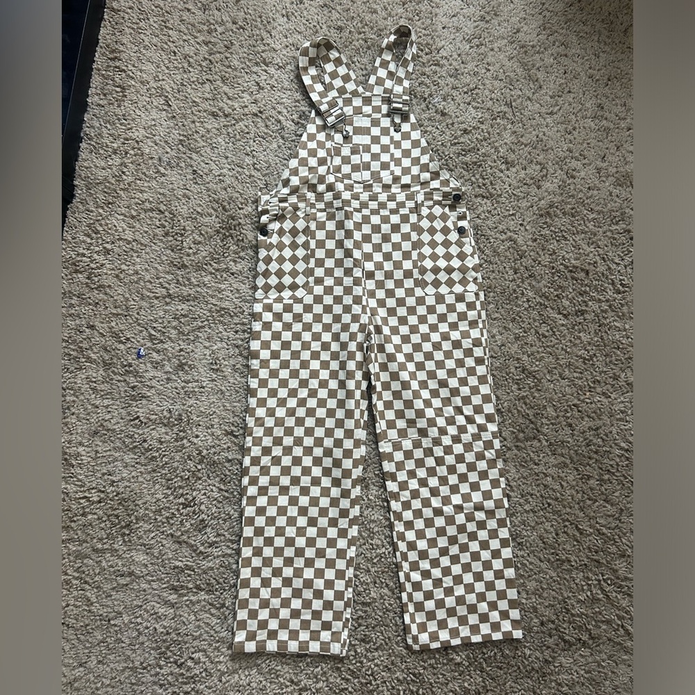 Roolee Peter Kavinsky Checkered Overalls